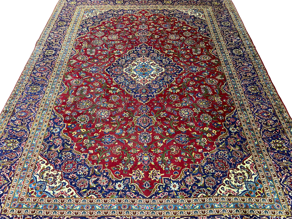 9.8 x 13.0 Traditional Quality Persian Kashan Rug  #F-6887