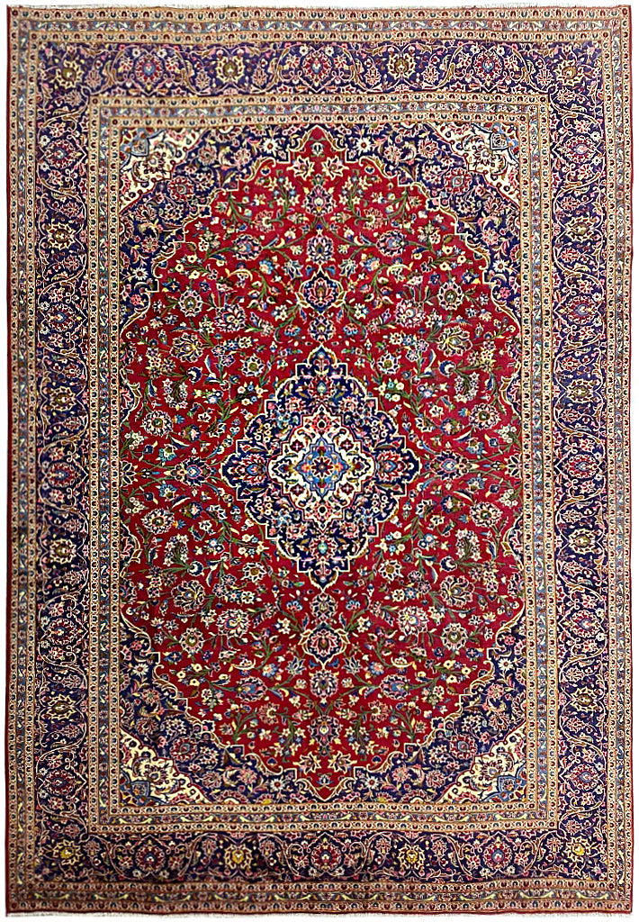 9.8 x 13.0 Traditional Quality Persian Kashan Rug  #F-6887