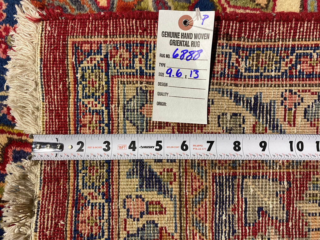 9.6 x 13.0 Authentic Persian Kashmar Zirkhaki Rug #F-6888