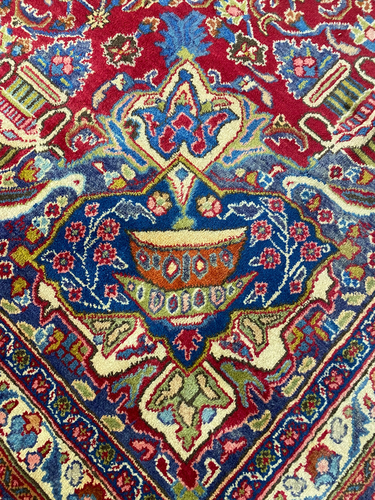 9.6 x 13.0 Authentic Persian Kashmar Zirkhaki Rug #F-6888