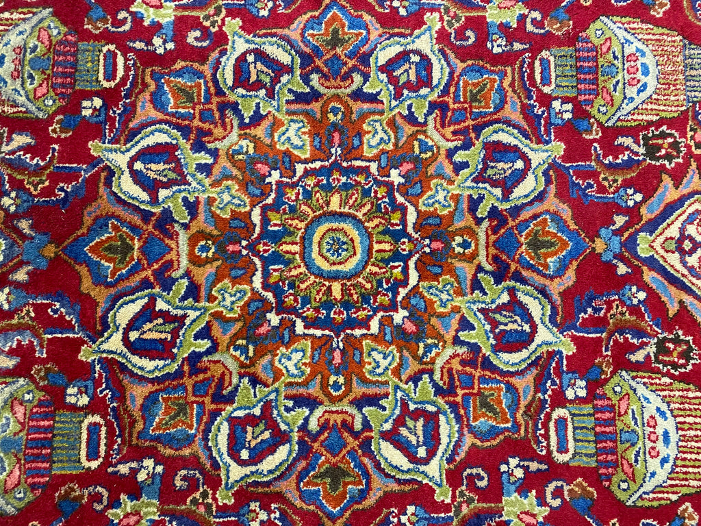 9.6 x 13.0 Authentic Persian Kashmar Zirkhaki Rug #F-6888