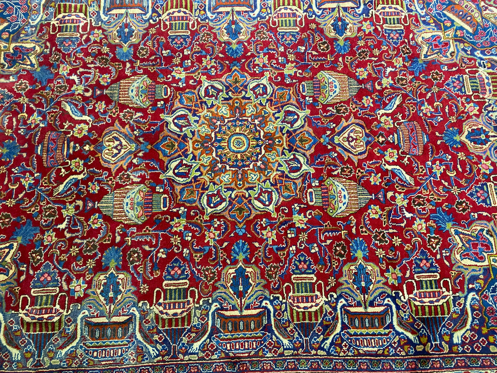 9.6 x 13.0 Authentic Persian Kashmar Zirkhaki Rug #F-6888