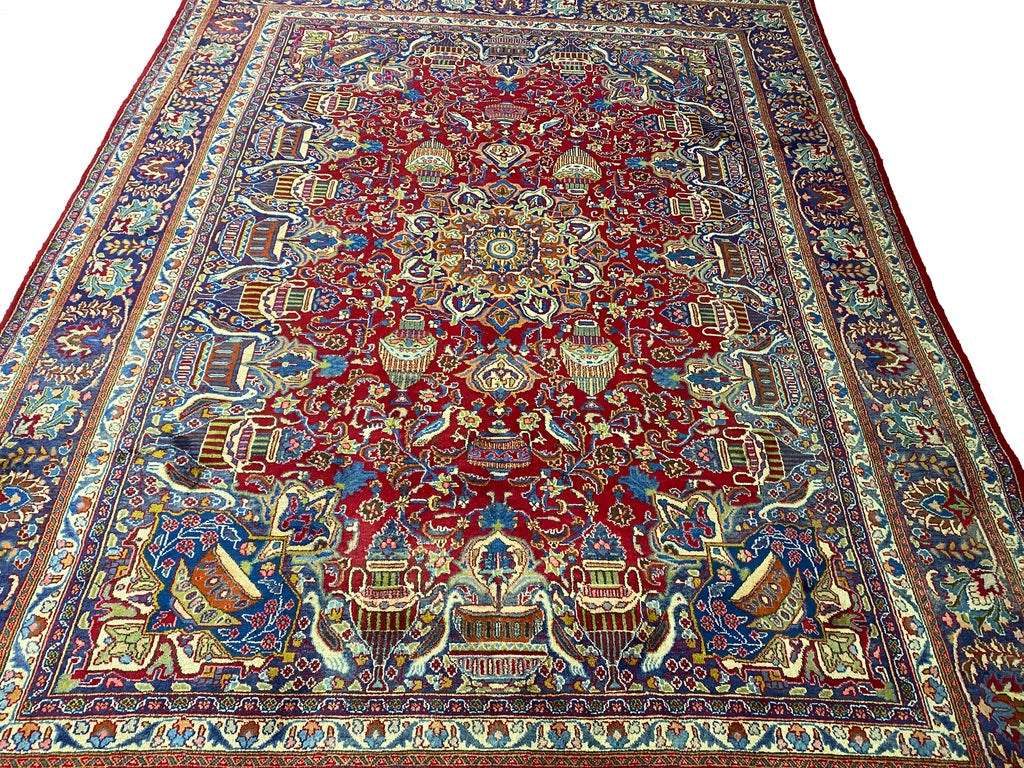 9.6 x 13.0 Authentic Persian Kashmar Zirkhaki Rug #F-6888