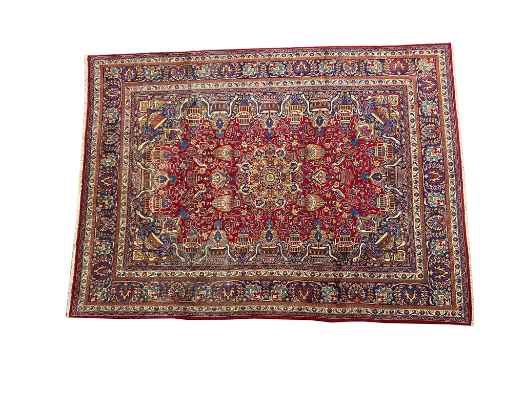 9.6 x 13.0 Authentic Persian Kashmar Zirkhaki Rug #F-6888