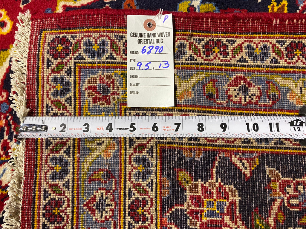 9.5 x 13.0 Authentic Classic Persian Quality Kashan rug #F-6890