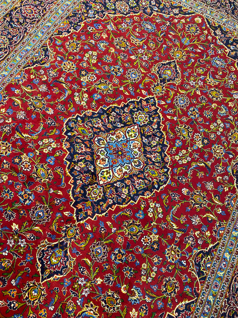 9.5 x 13.0 Authentic Classic Persian Quality Kashan rug #F-6890