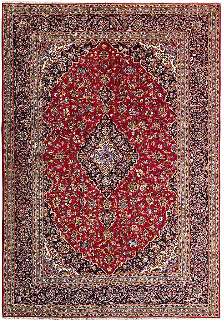 9.5 x 13.0 Authentic Classic Persian Quality Kashan rug #F-6890
