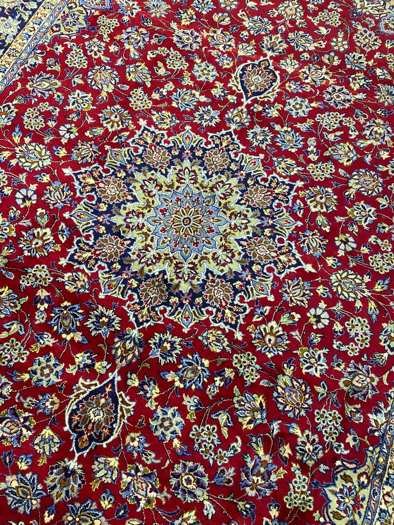9.9 x 14.0 Genuine Persian Najafabad Esfahan Wool Rug #F-6891