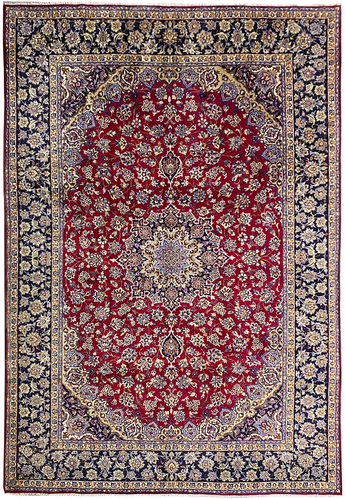 9.9 x 14.0 Genuine Persian Najafabad Esfahan Wool Rug #F-6891