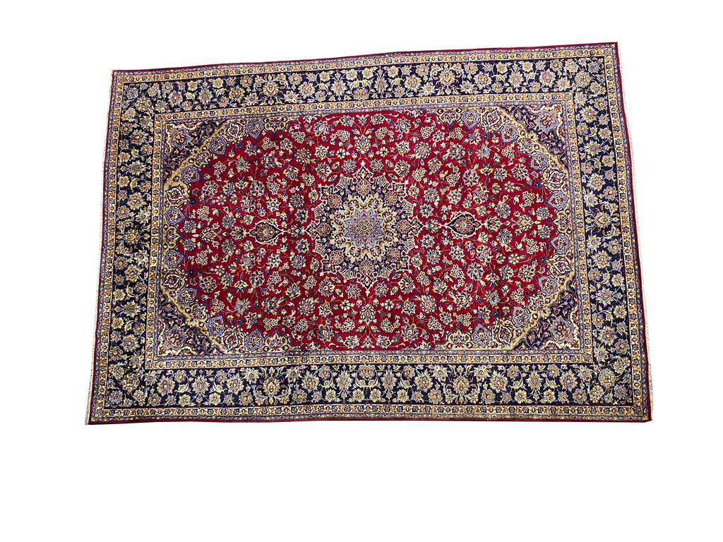 9.9 x 14.0 Genuine Persian Najafabad Esfahan Wool Rug #F-6891