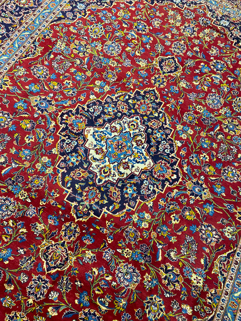 9.9 x 13.0 Quality Persian Kashan Rug #F-6892