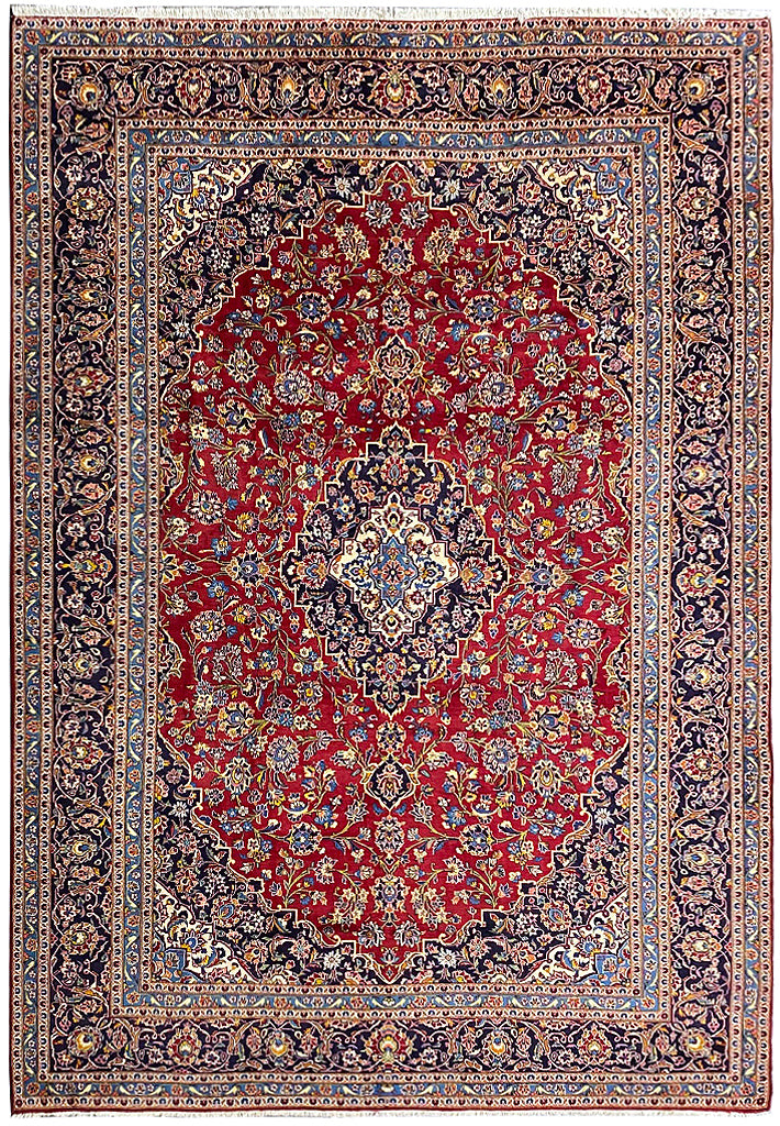 9.9 x 13.0 Quality Persian Kashan Rug #F-6892