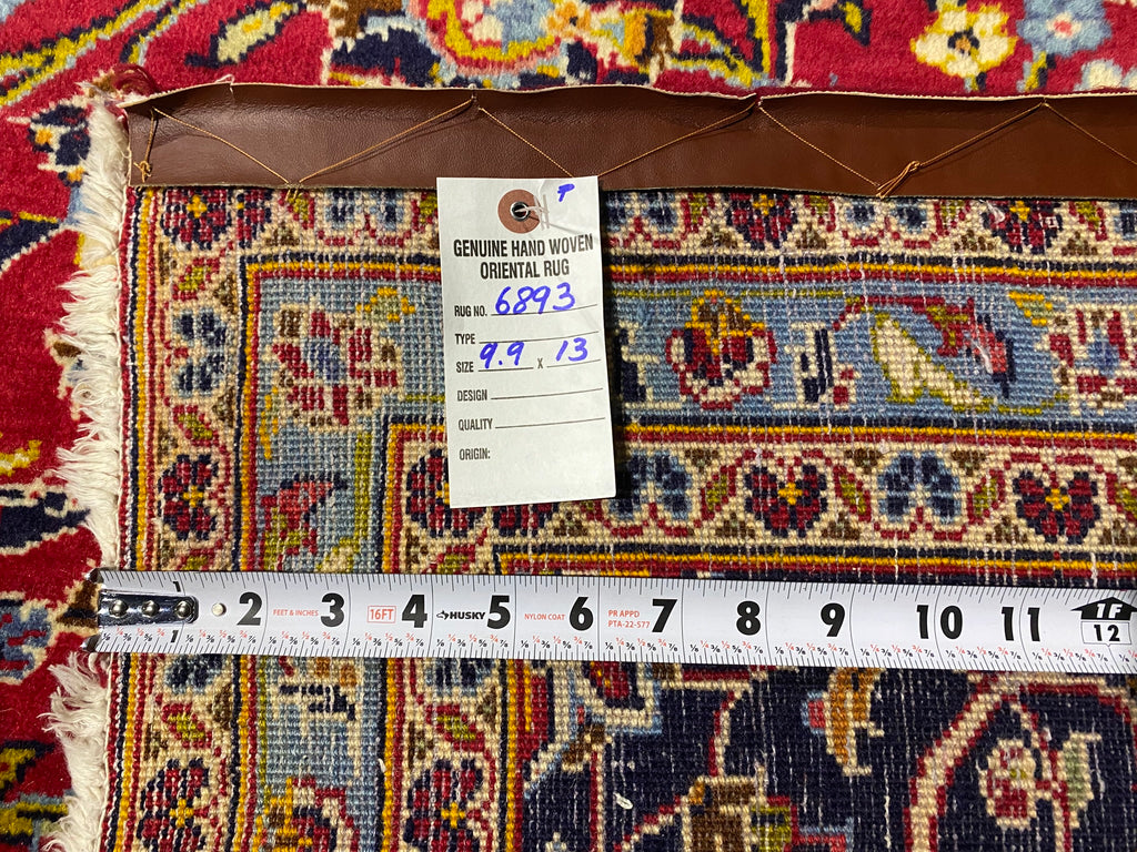 9.9 x 13.0 Quality Persian Kashan Rug Classic Traditional Carpet #F-6893