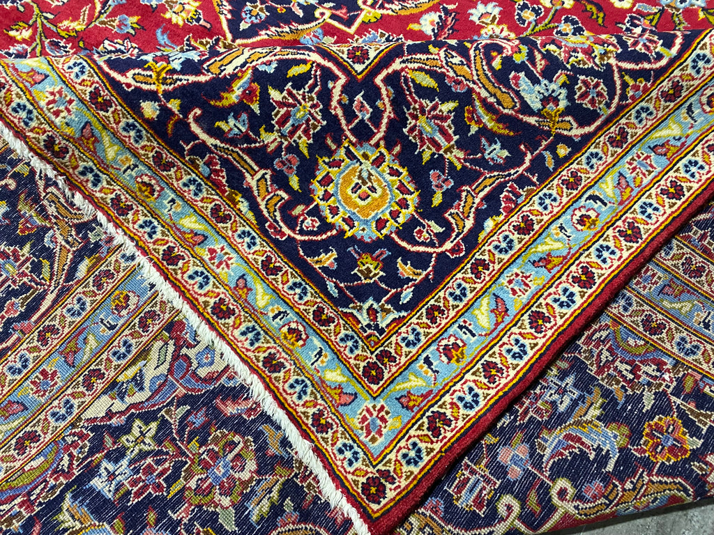9.9 x 13.0 Quality Persian Kashan Rug Classic Traditional Carpet #F-6893