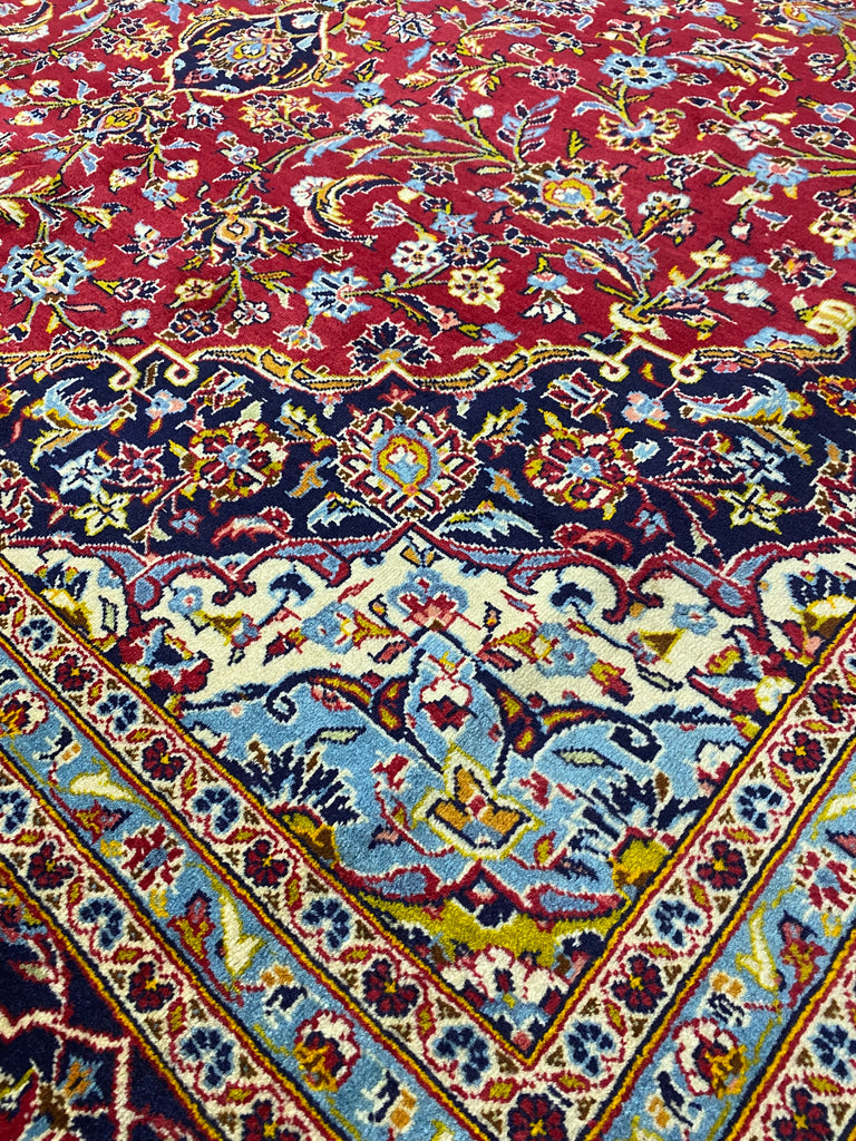 9.9 x 13.0 Quality Persian Kashan Rug Classic Traditional Carpet #F-6893