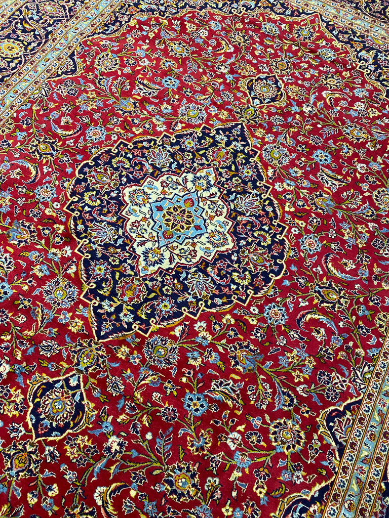 9.9 x 13.0 Quality Persian Kashan Rug Classic Traditional Carpet #F-6893