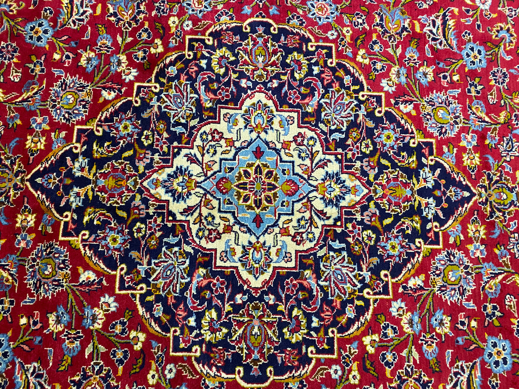 9.9 x 13.0 Quality Persian Kashan Rug Classic Traditional Carpet #F-6893