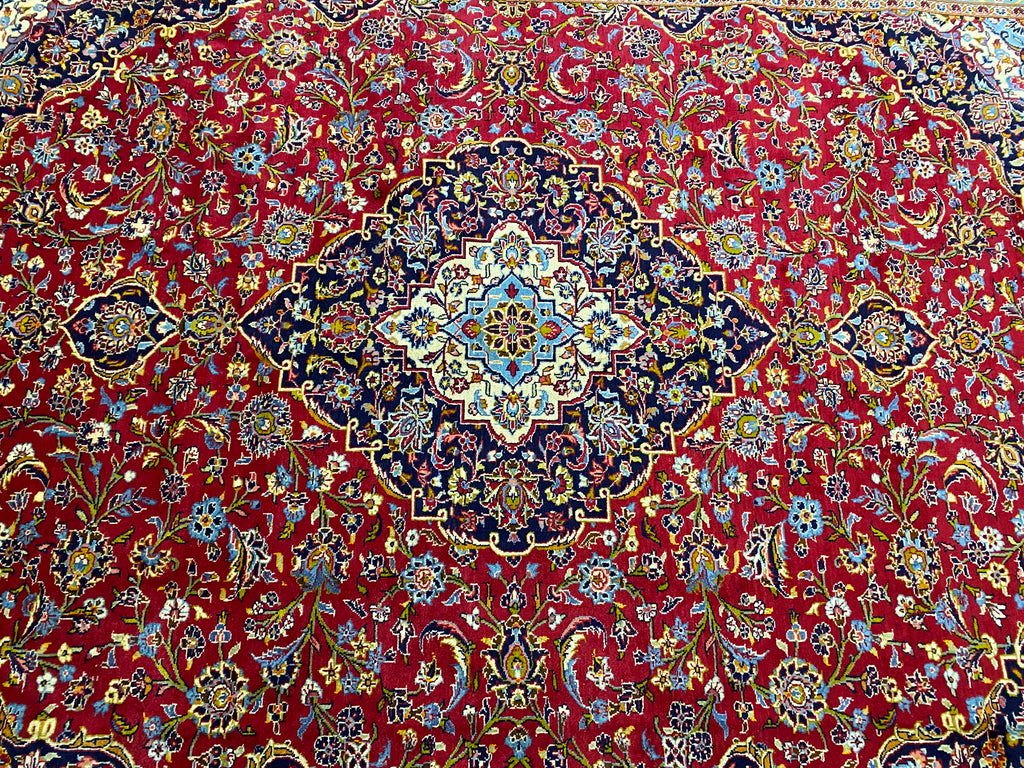 9.9 x 13.0 Quality Persian Kashan Rug Classic Traditional Carpet #F-6893
