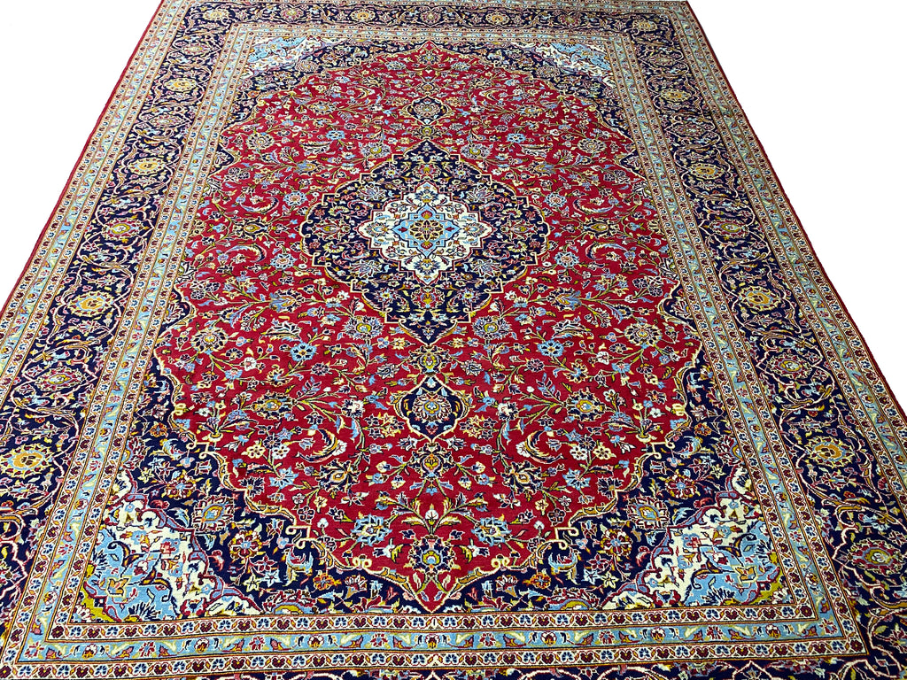9.9 x 13.0 Quality Persian Kashan Rug Classic Traditional Carpet #F-6893