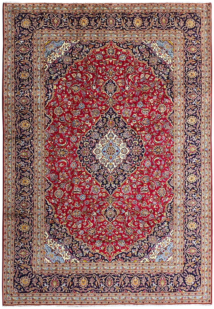 9.9 x 13.0 Quality Persian Kashan Rug Classic Traditional Carpet #F-6893