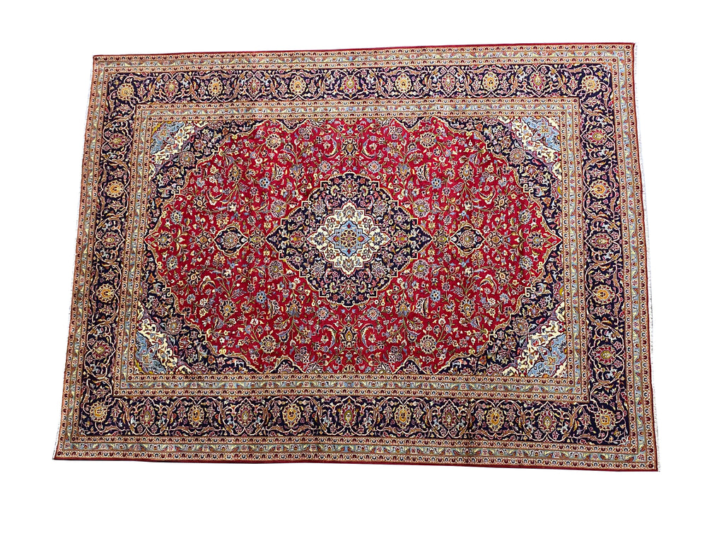 9.9 x 13.0 Quality Persian Kashan Rug Classic Traditional Carpet #F-6893