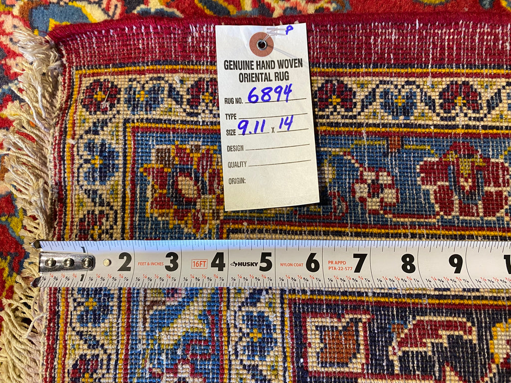 10 X 14 Quality Persian Kashan Rug Classic Traditional Carpet #F-6894