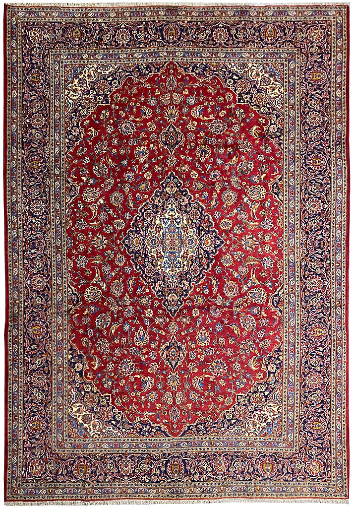 10 X 14 Quality Persian Kashan Rug Classic Traditional Carpet #F-6894