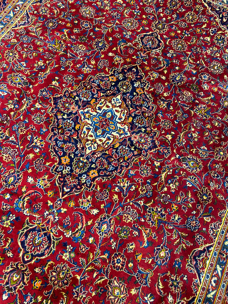9.7 x 12.9 Handmade Wool Persian Carpet  #F-6895