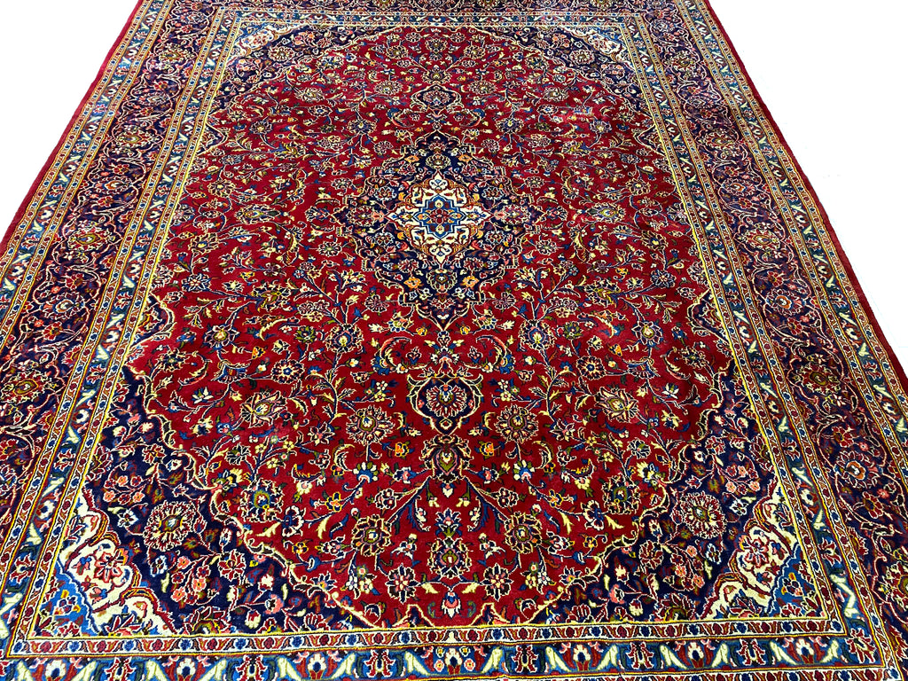 9.7 x 12.9 Handmade Wool Persian Carpet  #F-6895