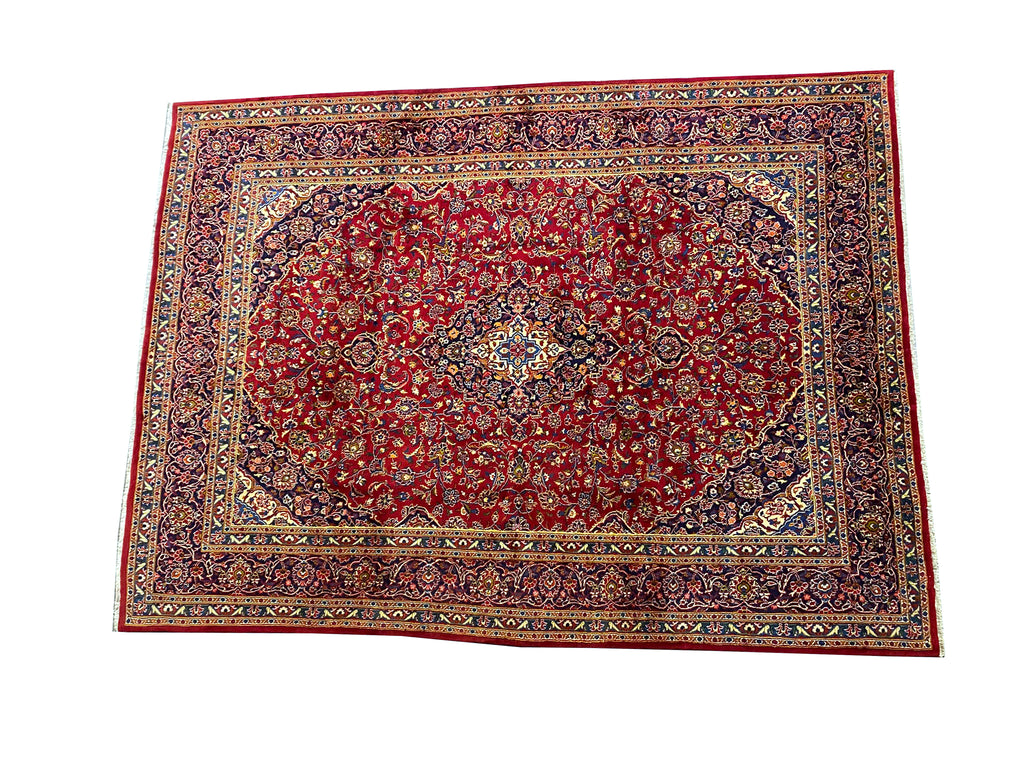 9.7 x 12.9 Handmade Wool Persian Carpet  #F-6895