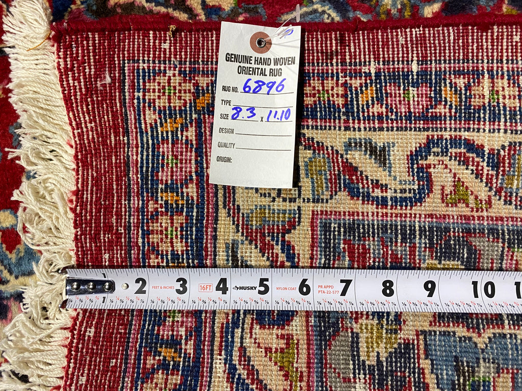 8.3 x 12.0 Quality Persian Kashan Rug  #F-6896