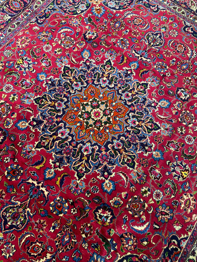 10.0 X 11.6 SIGNED Persian Rug SQUARISH SIZE  #F-6897