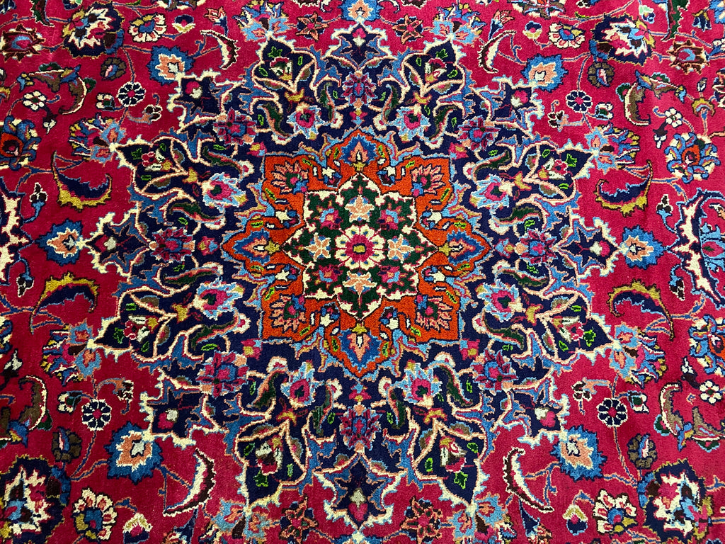10.0 X 11.6 SIGNED Persian Rug SQUARISH SIZE  #F-6897