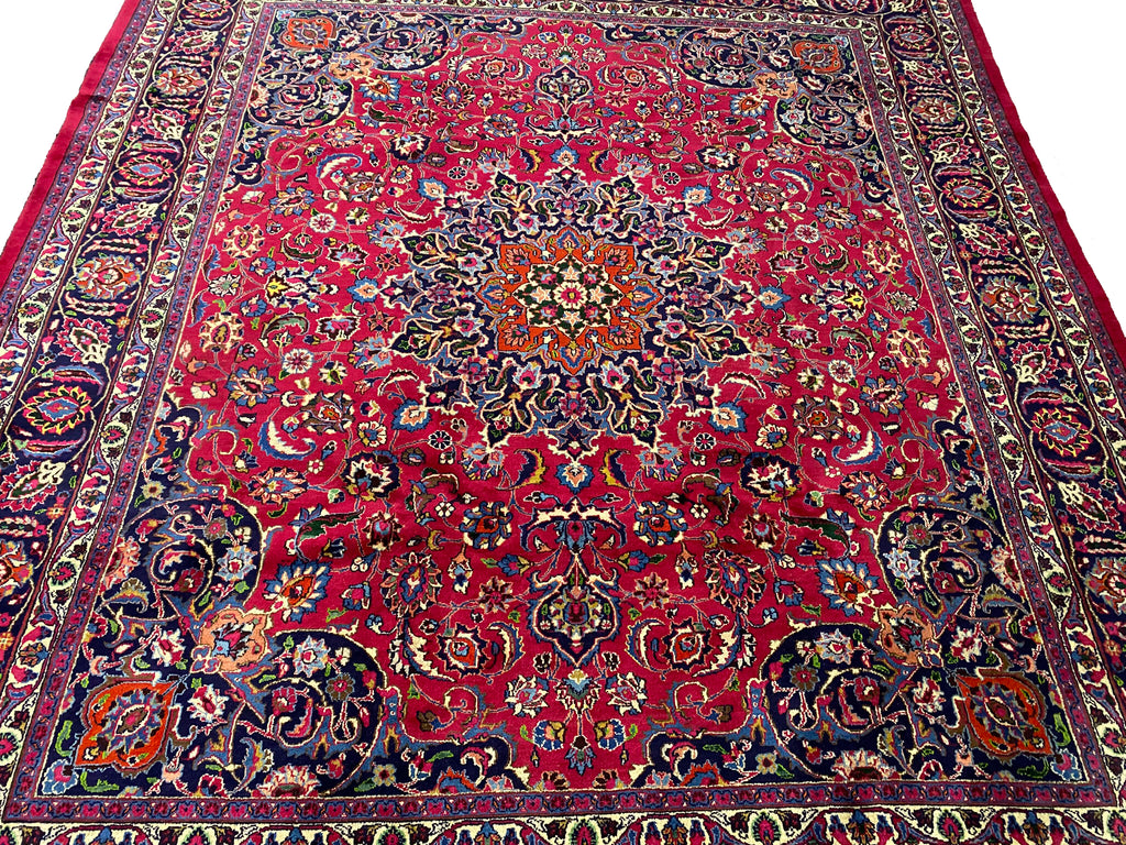 10.0 X 11.6 SIGNED Persian Rug SQUARISH SIZE  #F-6897
