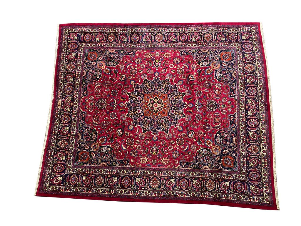 10.0 X 11.6 SIGNED Persian Rug SQUARISH SIZE  #F-6897