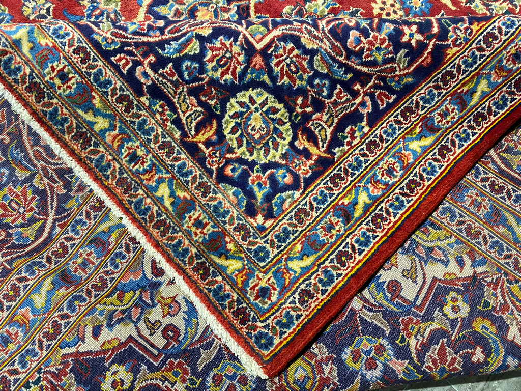 9.10 x 13.5  Classic Traditional Persian Kashan Rug #F-6900