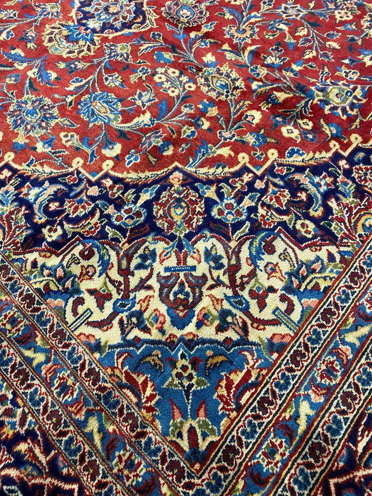 9.10 x 13.5  Classic Traditional Persian Kashan Rug #F-6900