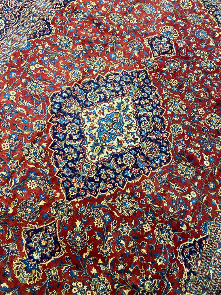 9.10 x 13.5  Classic Traditional Persian Kashan Rug #F-6900