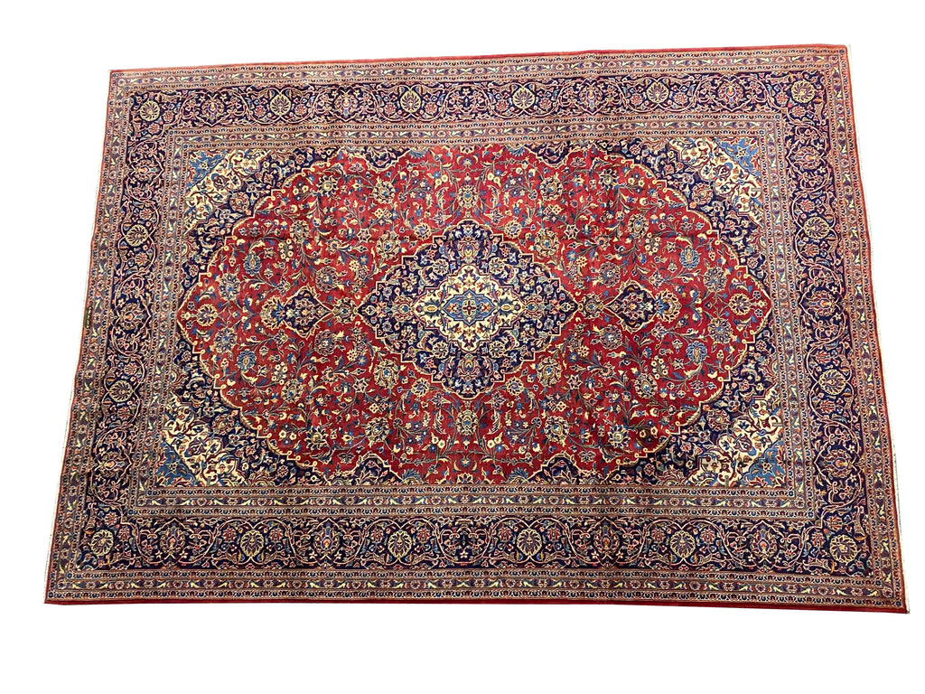 9.10 x 13.5  Classic Traditional Persian Kashan Rug #F-6900