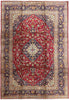 Load image into Gallery viewer, 9.6 x 13.4 Persian Classic Kashan Rug Wool RED BLUE #F-6902