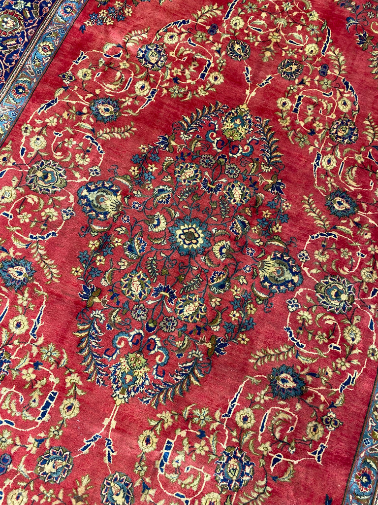 8.8 x 12.3 Semi-Antique Persian Tabriz Wool Rug #F-6903