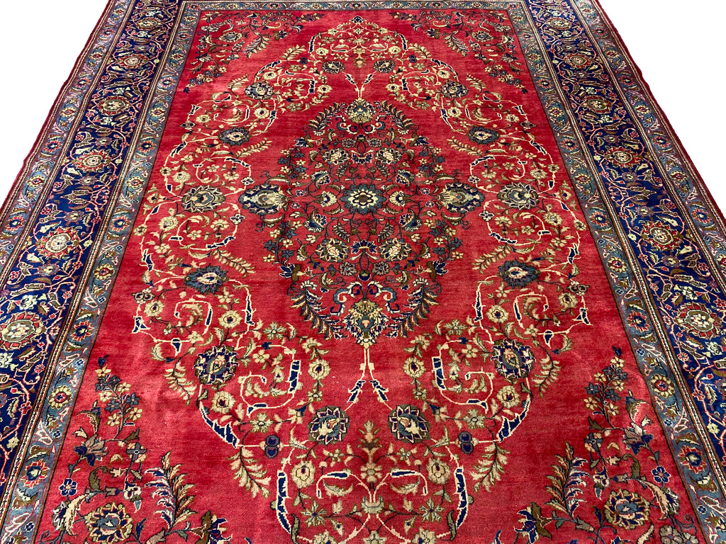 8.8 x 12.3 Semi-Antique Persian Tabriz Wool Rug #F-6903