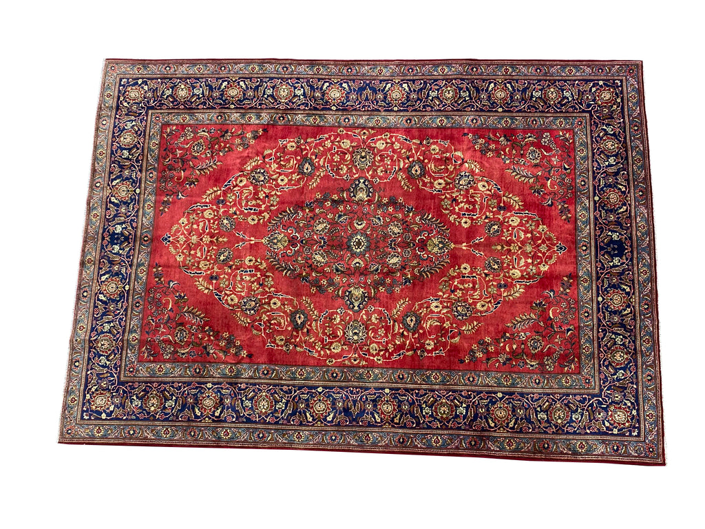 8.8 x 12.3 Semi-Antique Persian Tabriz Wool Rug #F-6903