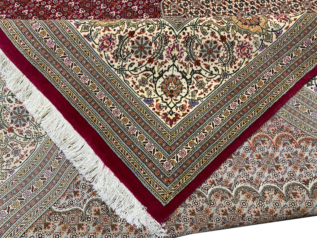 8.4 x 11.8 High Top Quality Wool and Silk Persian Tabriz Mahi Rug 400 KPSI #F-6904