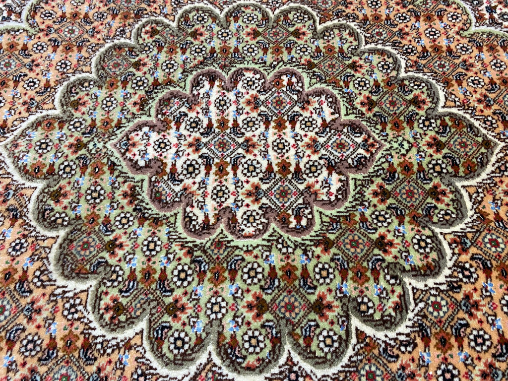 8.4 x 11.8 High Top Quality Wool and Silk Persian Tabriz Mahi Rug 400 KPSI #F-6904