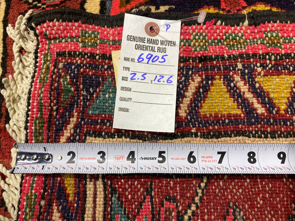 2.5 x 12.6 Persian Runner Heriz Karaje #F-6905