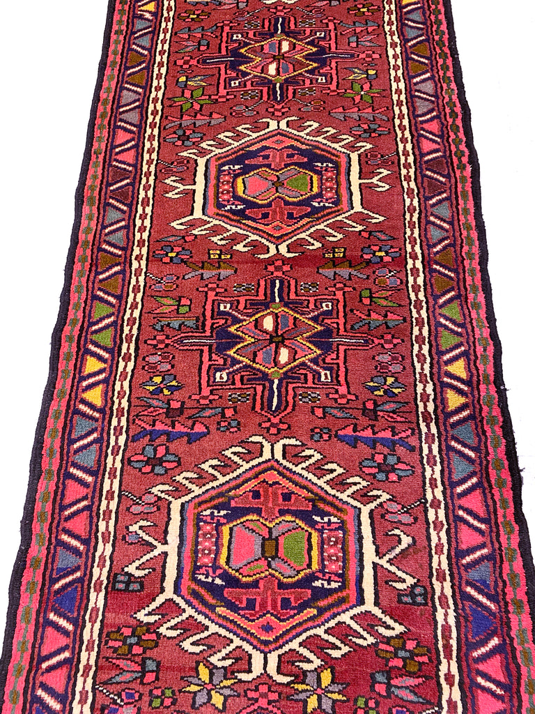 2.5 x 12.6 Persian Runner Heriz Karaje #F-6905