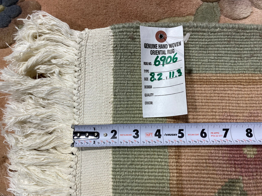 8.2 x 11.3 Estate Chinese Handmade Wool Rug TRANSITIONAL #F-6906