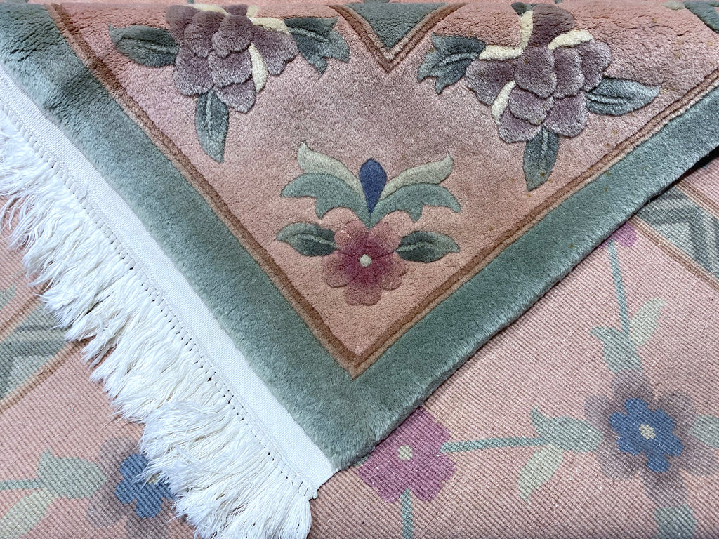 8.2 x 11.3 Estate Chinese Handmade Wool Rug TRANSITIONAL #F-6906