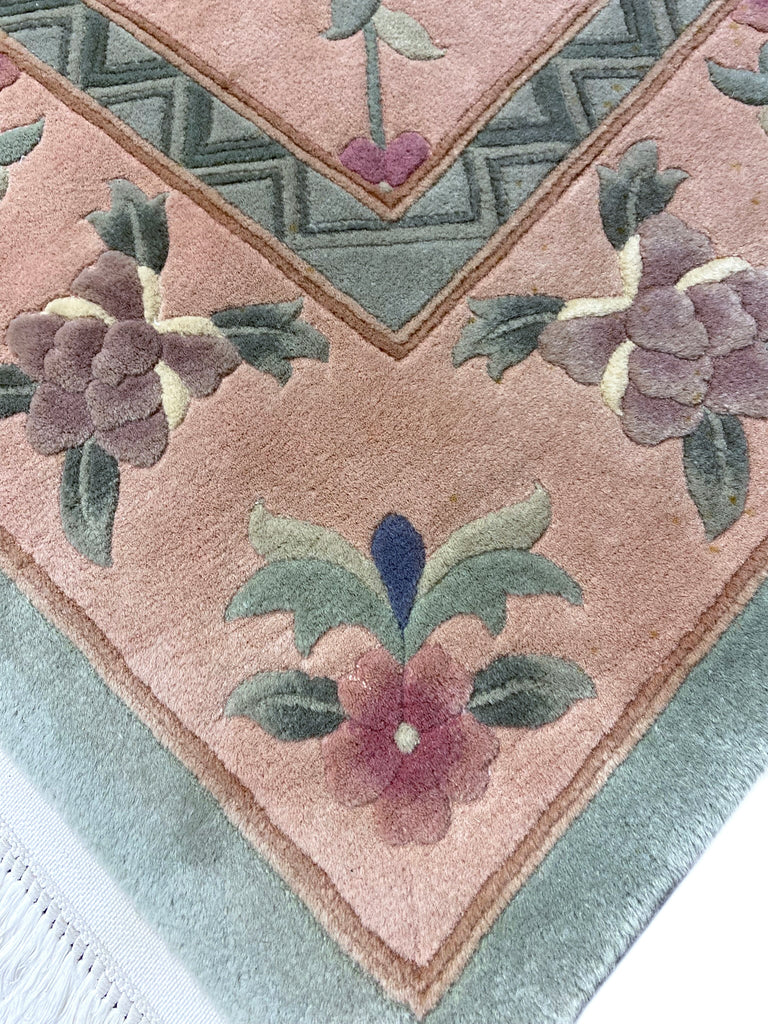 8.2 x 11.3 Estate Chinese Handmade Wool Rug TRANSITIONAL #F-6906